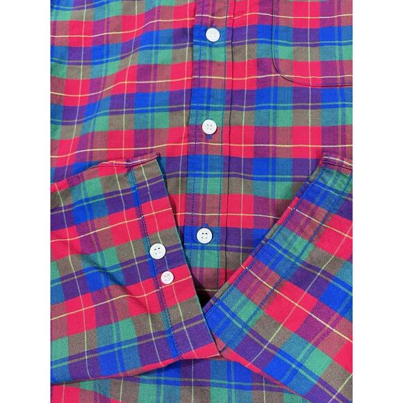 Vintage Gap Shirt Men Medium Plaid Button Down Long Sleeve 90s - Picture 7 of 7